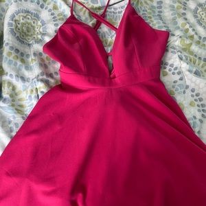 Fushia A-line circle dress